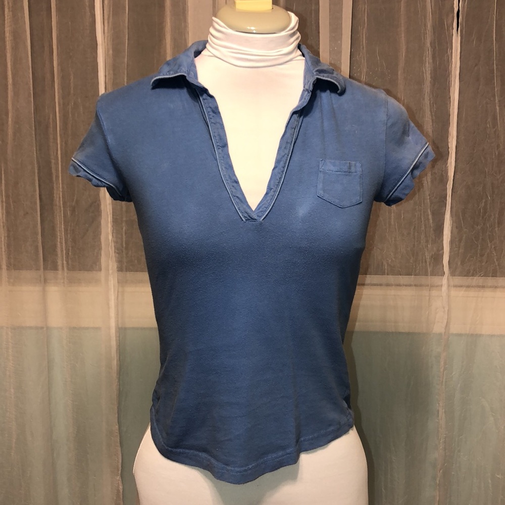 Vintage Express blue polo shirt